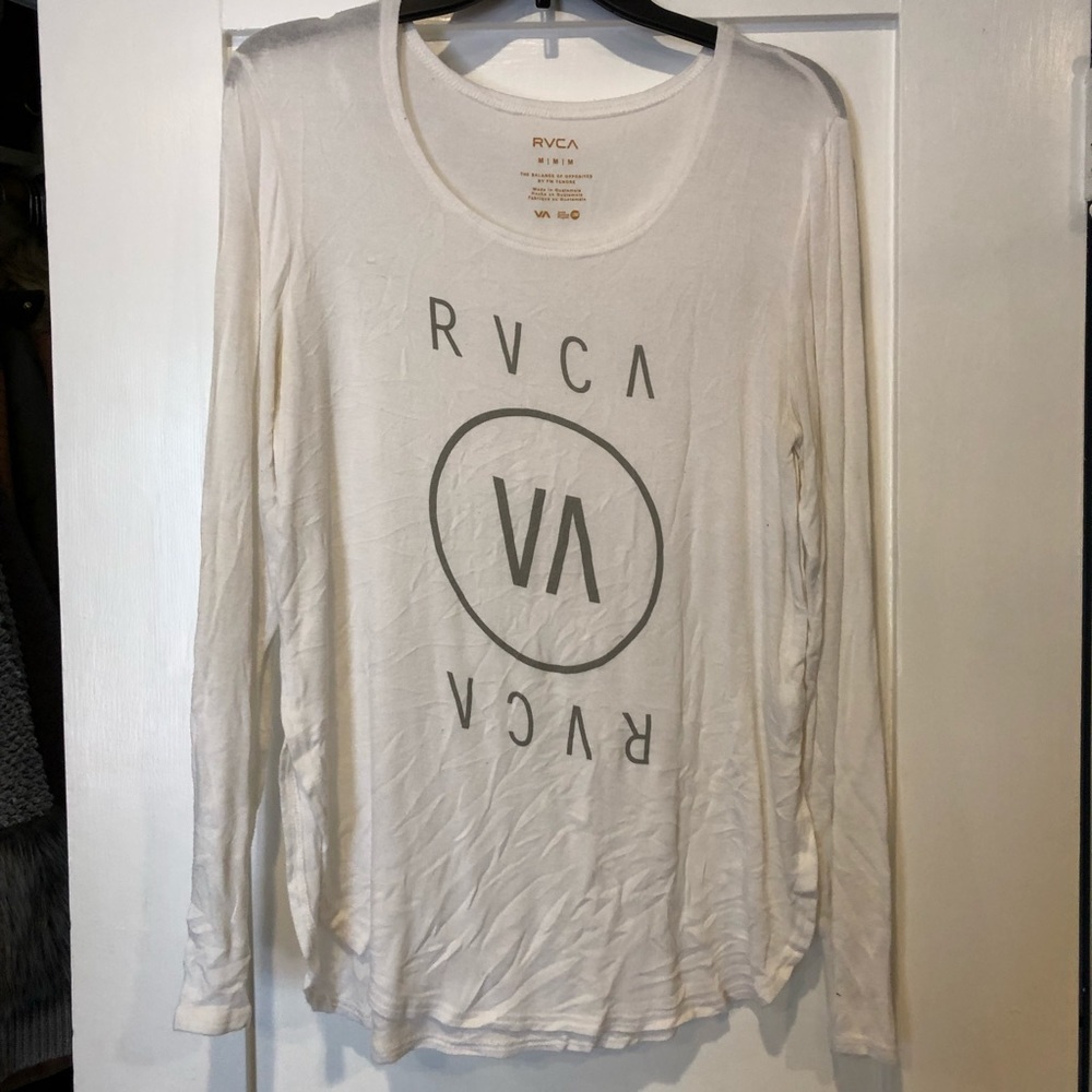 RVCA Logo Long Sleeve Tee